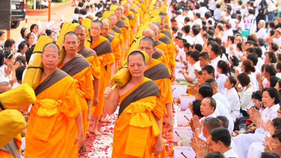 Thai monks in a ceremony