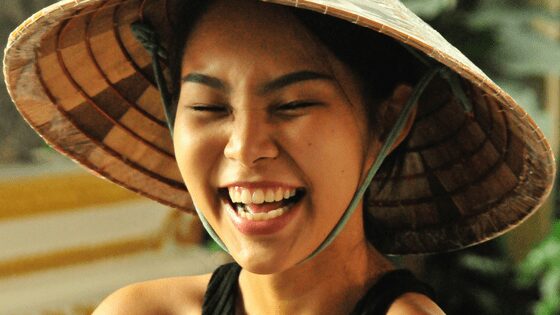 A laughing thai girl