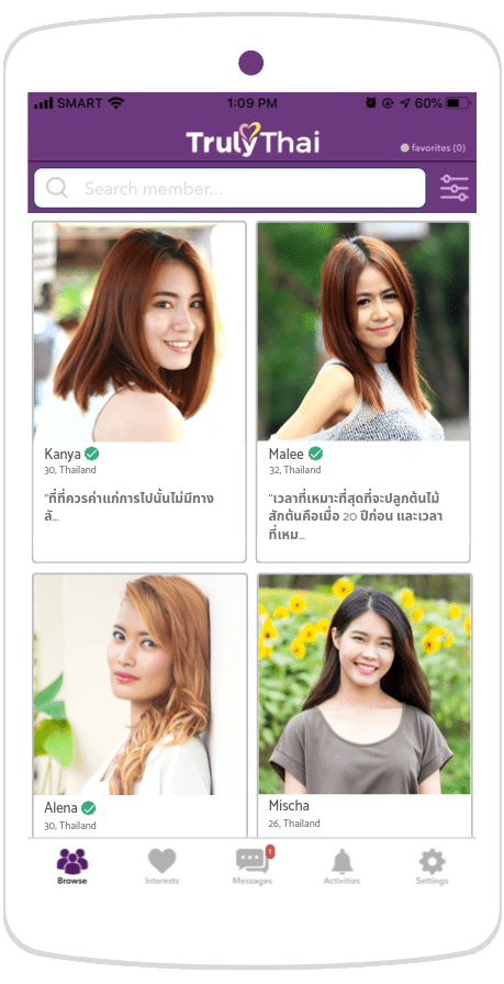 single profiles interested in Thai dating