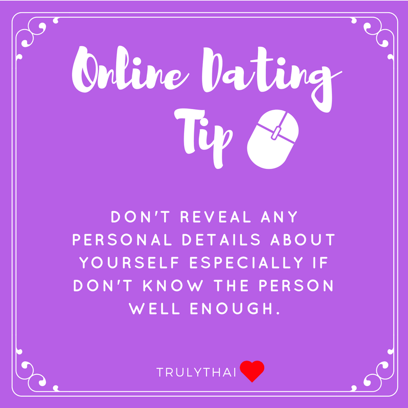 Online dating tip about sharing your private information